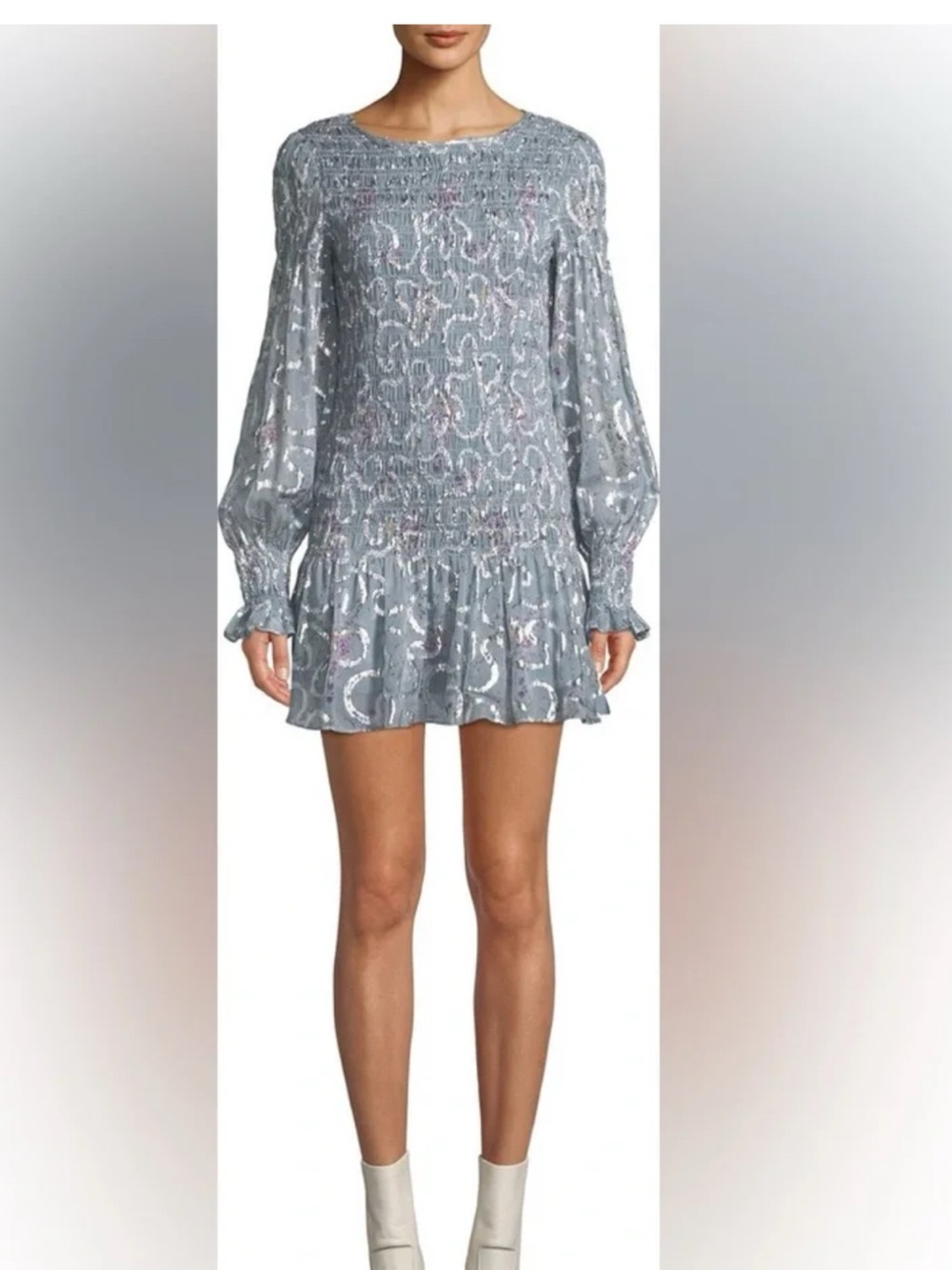 Light Blue love shack fancy silk Mini Dress